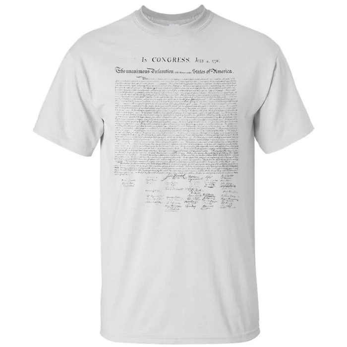 Declaration Of Independence Liberty USA Constitution America Tall T-Shirt