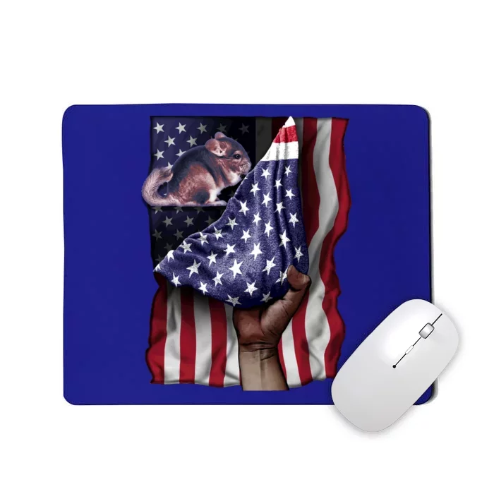 Day Of Independence Us Flag Chinchilla Gift Mousepad