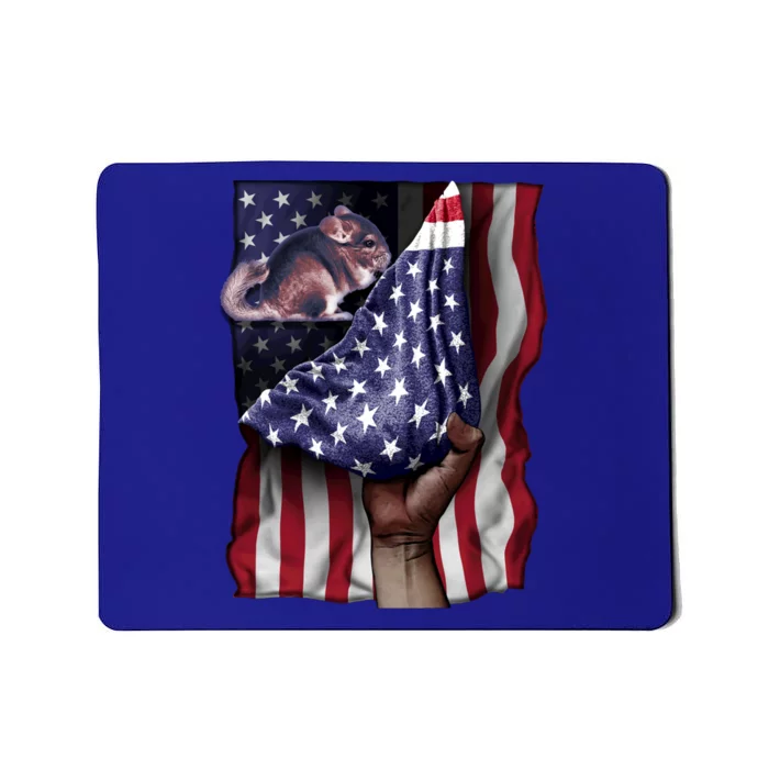 Day Of Independence Us Flag Chinchilla Gift Mousepad