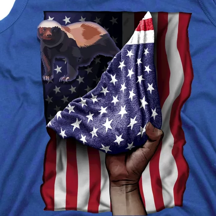 Day Of Independence Us Flag Honey Badger Gift Tank Top