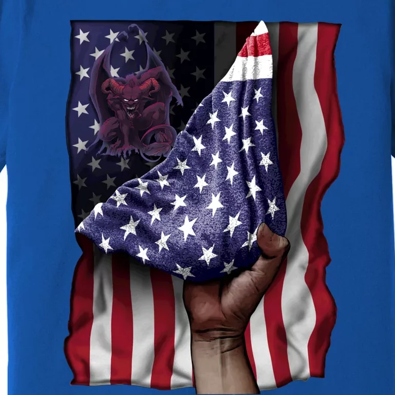 Day Of Independence Us Flag Gargoyle Gift Premium T-Shirt