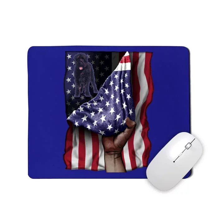 Day Of Independence Us Flag Bouvier Des Flandres Gift Mousepad