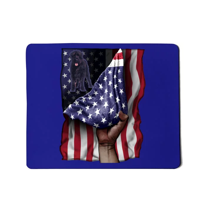 Day Of Independence Us Flag Bouvier Des Flandres Gift Mousepad