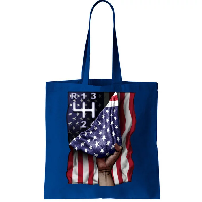 Day Of Independence Us Flag Racer Shift Pattern Meaningful Gift Tote Bag