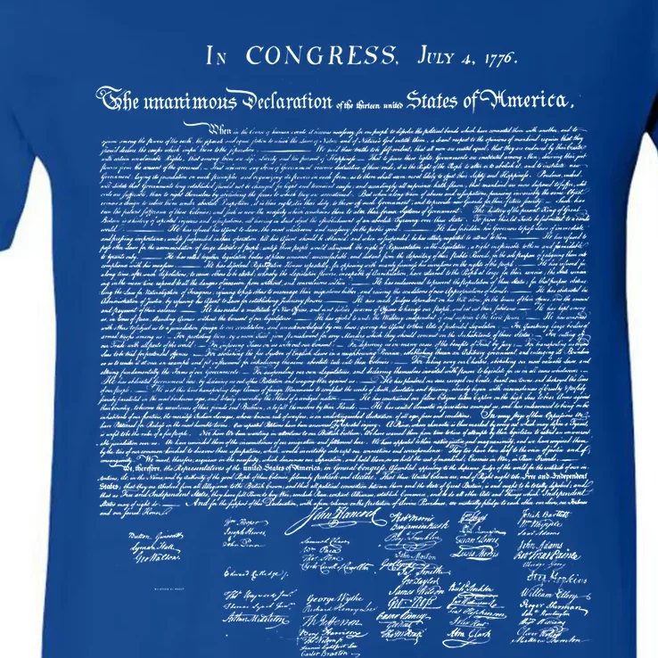 Declaration Of Independence Funny Gift V-Neck T-Shirt