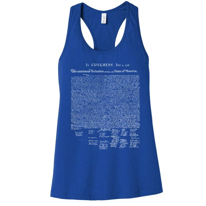 Declaration Of Independence Funny Gift Women's Racerback Tank