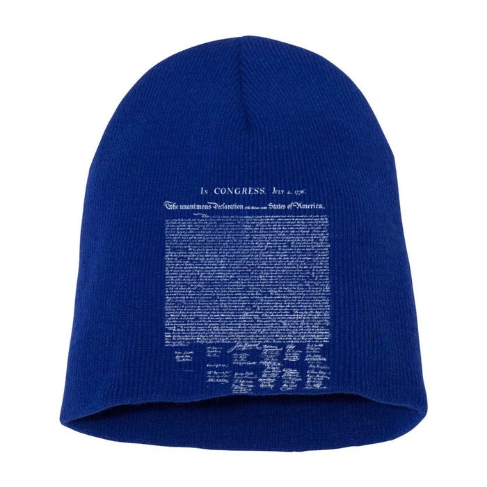 Declaration Of Independence Funny Gift Short Acrylic Beanie