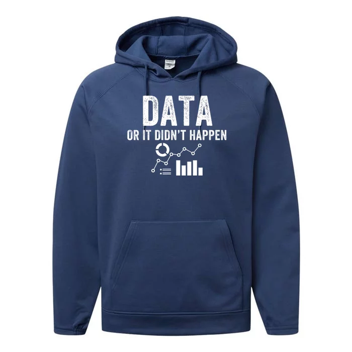 Data Or It Didn’T Happen Data Analyst Behavior Analyst Nerdy Data Scientist Performance Fleece Hoodie