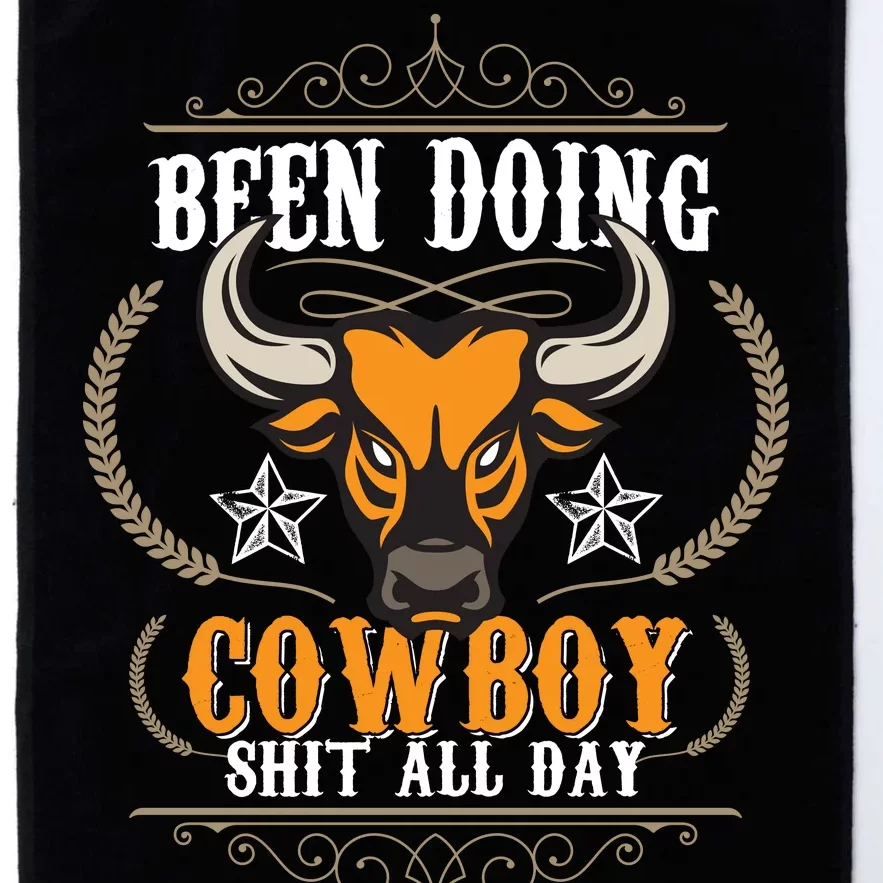 Doing Cowboy Shit All Day Platinum Collection Golf Towel