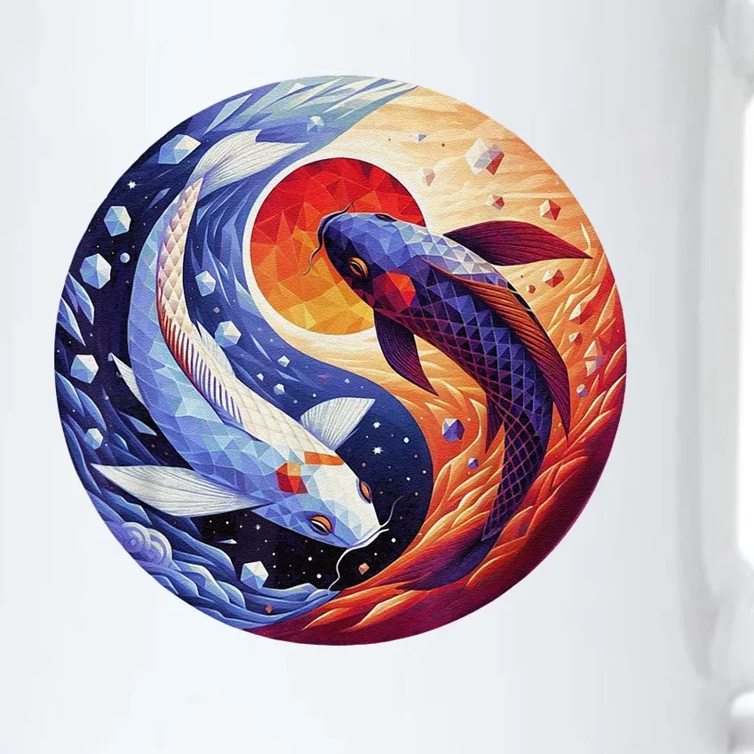 Dreams Of Jasmine Tea Yin Yang Koi Fish Black Color Changing Mug