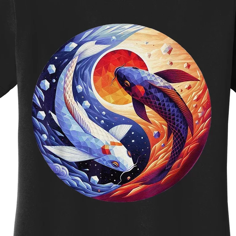 Dreams Of Jasmine Tea Yin Yang Koi Fish Women's T-Shirt