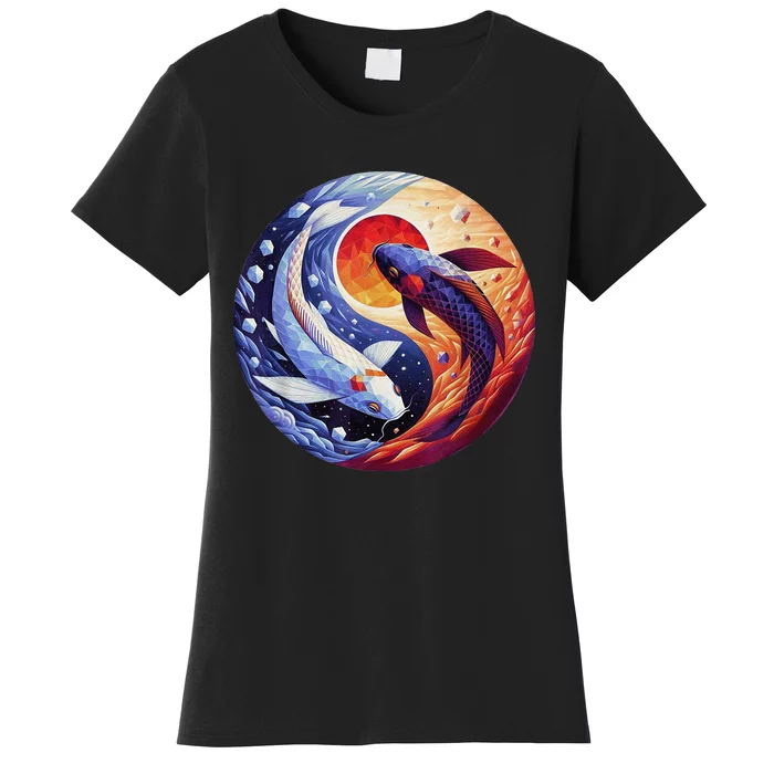 Dreams Of Jasmine Tea Yin Yang Koi Fish Women's T-Shirt