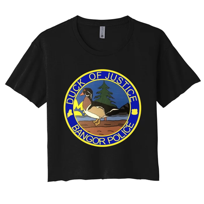 Duck Of Justice Bangor Police Women's Crop Top Tee