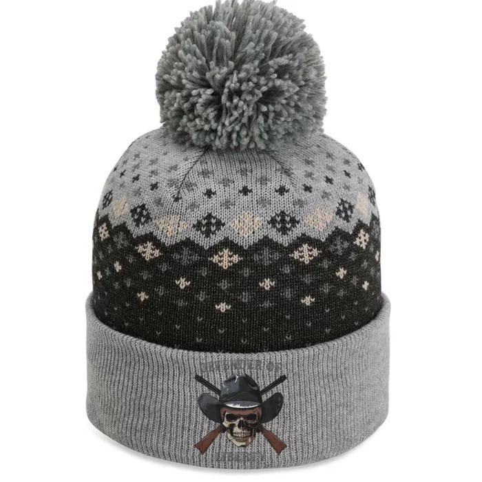 Defender Of Liberty Skull The Baniff Cuffed Pom Beanie