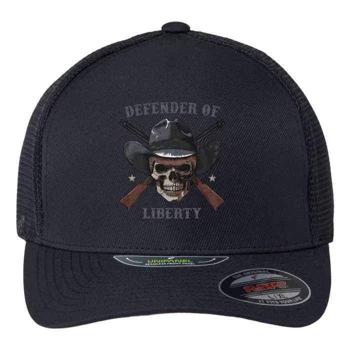 Defender Of Liberty Skull Flexfit Unipanel Trucker Cap