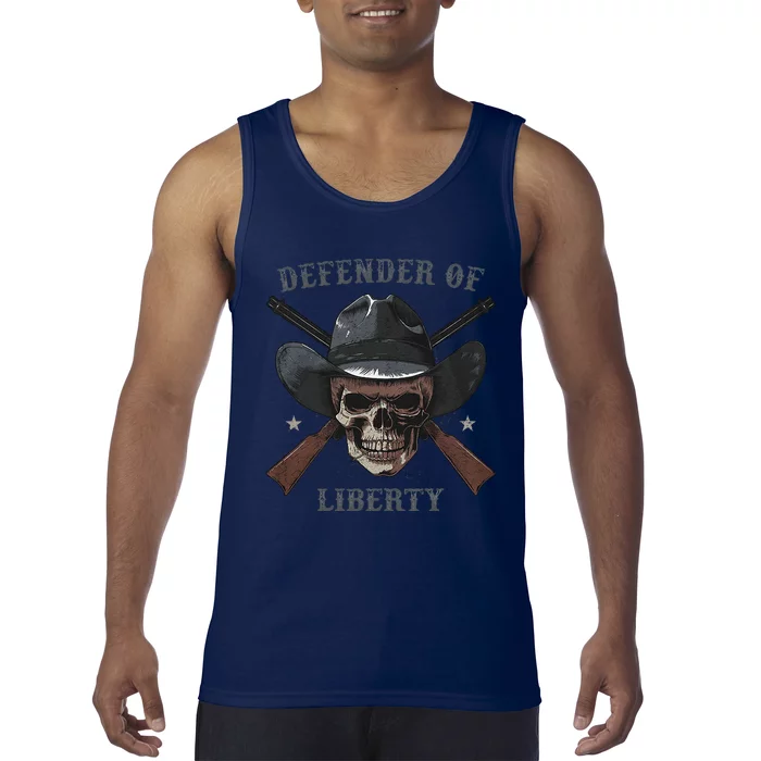 Defender Of Liberty Skull Tank Top