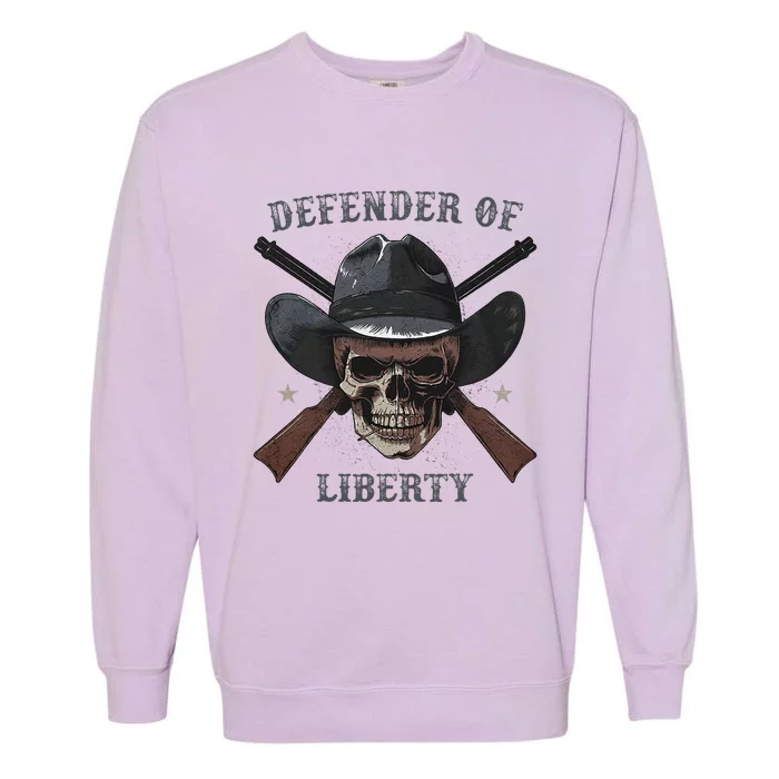 Defender Of Liberty Skull Garment-Dyed Sweatshirt