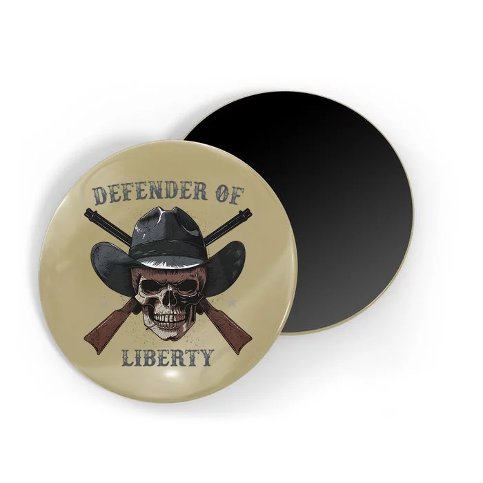 Defender Of Liberty Skull Magnet