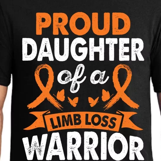 Daughter Of Limb Loss Warrior Awareness Month Orange Ribbon Meaningful Gift Pajama Set