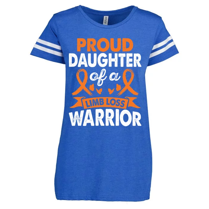 Daughter Of Limb Loss Warrior Awareness Month Orange Ribbon Meaningful Gift Enza Ladies Jersey Football T-Shirt