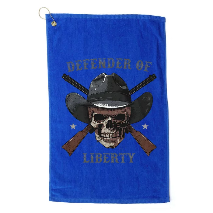 Defender Of Liberty Skull Platinum Collection Golf Towel