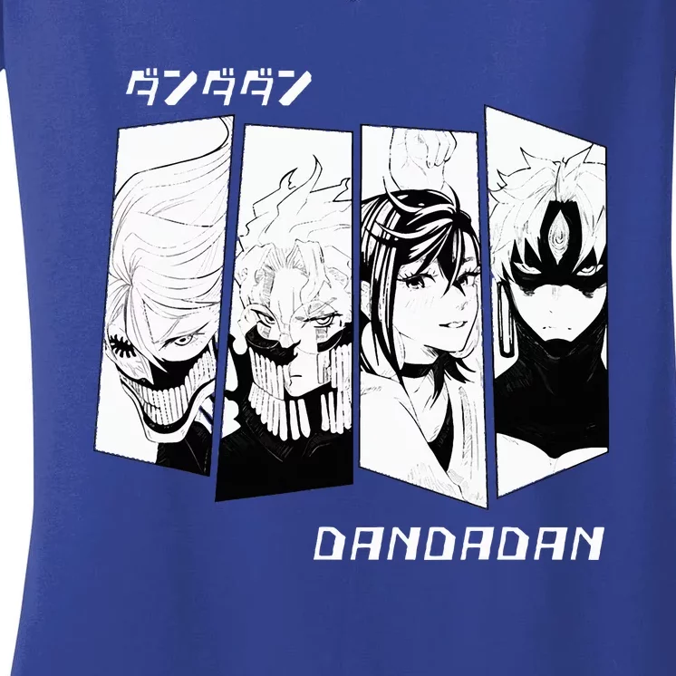 Dandadan Okarun Momo Cool Anime Manga Characters Women's V-Neck T-Shirt