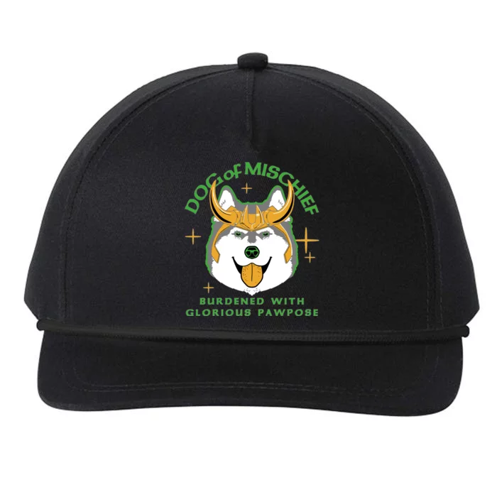 Dog Of Mischief Snapback Five-Panel Rope Hat