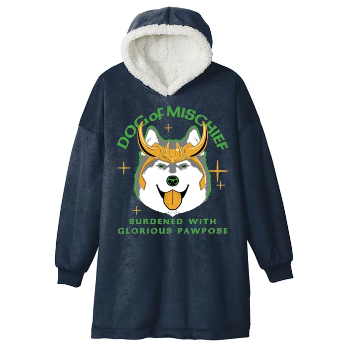 Dog Of Mischief Hooded Wearable Blanket