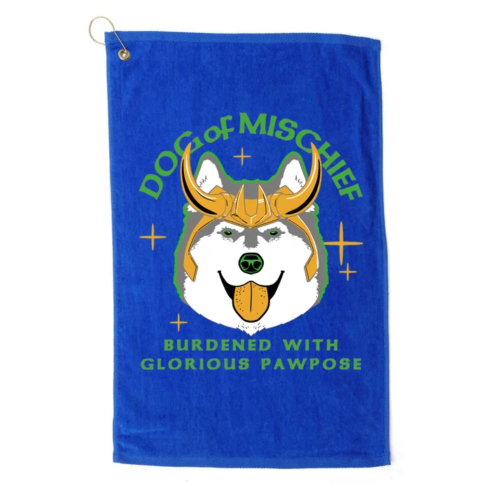 Dog Of Mischief Platinum Collection Golf Towel