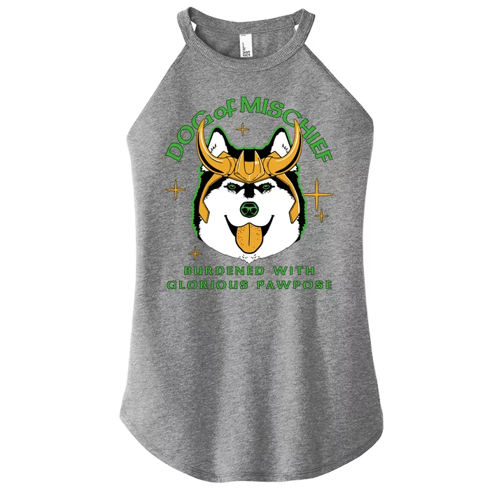 Dog Of Mischief Women’s Perfect Tri Rocker Tank