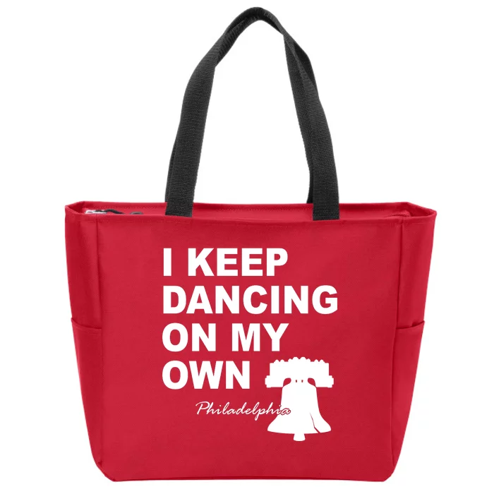 Dancing On My Own Philadelphia Baseball Zip Tote Bag