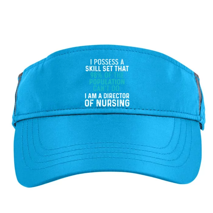 Director Of Nursing Skill Set Rn Nurse Funny Gift Adult Drive Performance Visor