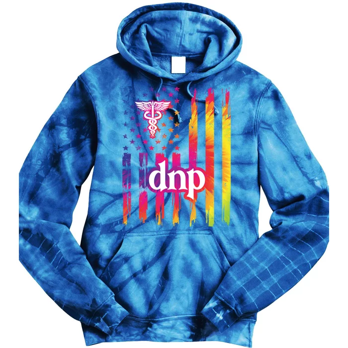 Doctor Of Nursing Practice Us Flag Gift Tie Dye Hoodie