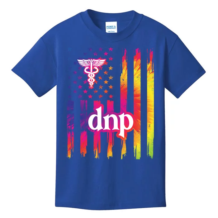 Doctor Of Nursing Practice Us Flag Gift Kids T-Shirt