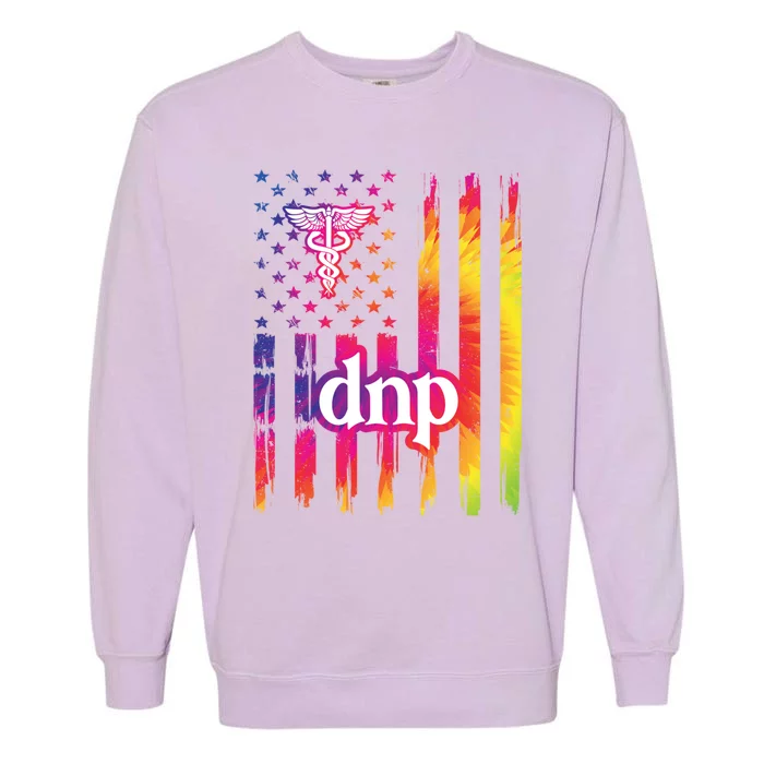 Doctor Of Nursing Practice Us Flag Gift Garment-Dyed Sweatshirt