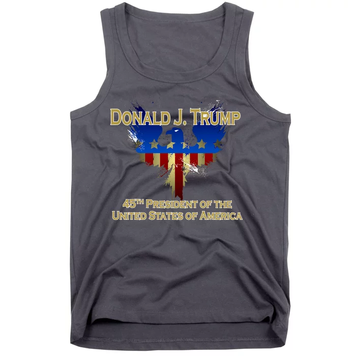 Donald J. Trump 45th President of the USA Eagle Splatter Tank Top