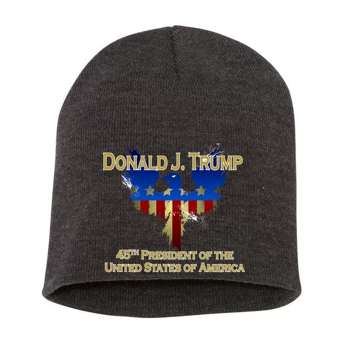 Donald J. Trump 45th President of the USA Eagle Splatter Short Acrylic Beanie