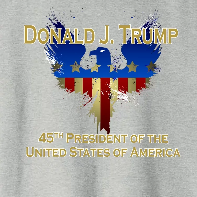 Donald J. Trump 45th President of the USA Eagle Splatter Women's Crop Top Tee