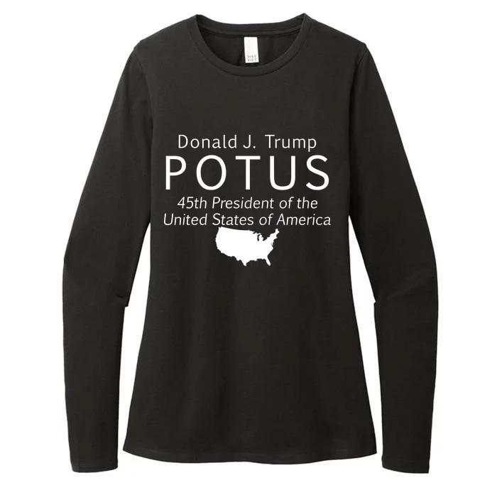 Donald J. Trump POTUS 45th President of The USA Womens CVC Long Sleeve Shirt