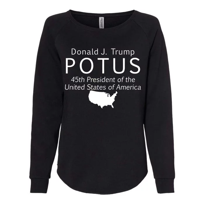 Donald J. Trump POTUS 45th President of The USA Womens California Wash Sweatshirt