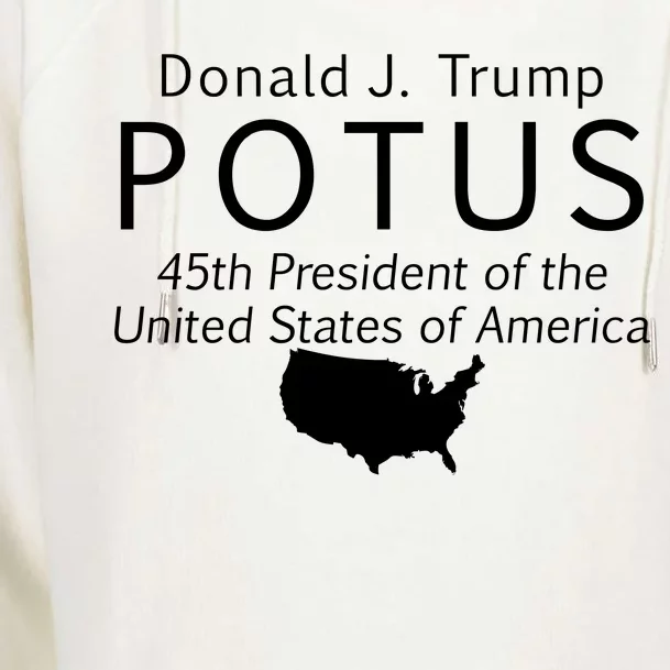 Donald J. Trump POTUS 45th President of The USA Womens Funnel Neck Pullover Hood