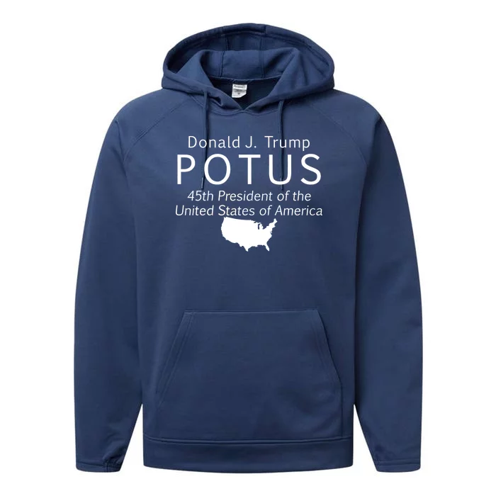 Donald J. Trump POTUS 45th President of The USA Performance Fleece Hoodie