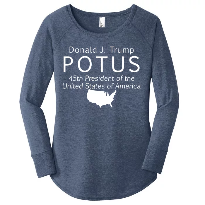 Donald J. Trump POTUS 45th President of The USA Women's Perfect Tri Tunic Long Sleeve Shirt