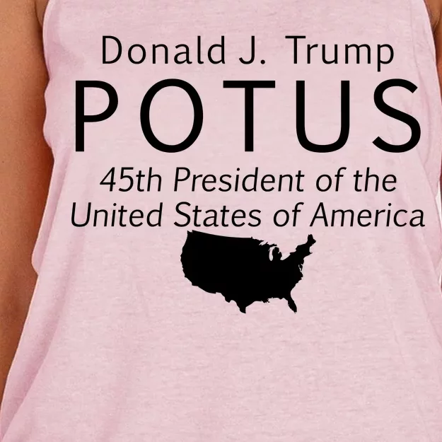 Donald J. Trump POTUS 45th President of The USA Women's Knotted Racerback Tank