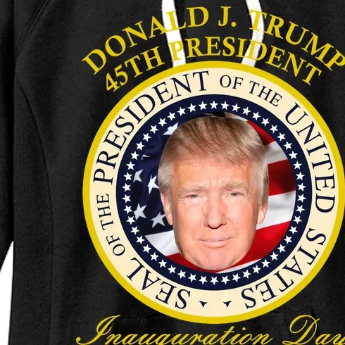 Donald J. Trump Presidential Seal Inauguration Women's Fleece Hoodie