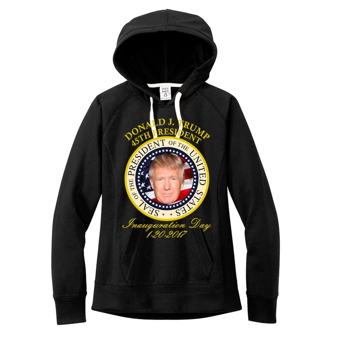 Donald J. Trump Presidential Seal Inauguration Women's Fleece Hoodie