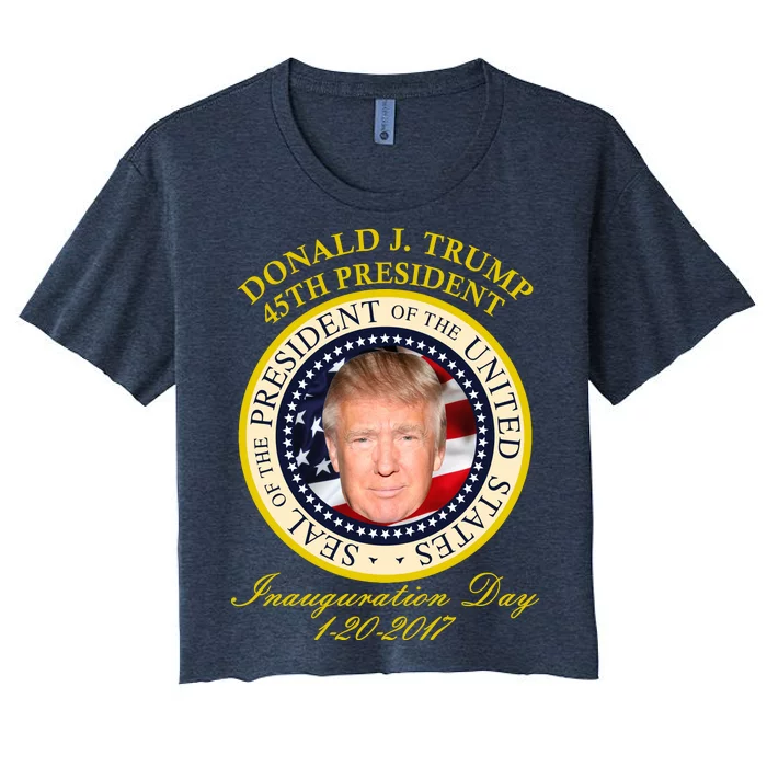 Donald J. Trump Presidential Seal Inauguration Women's Crop Top Tee