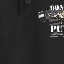 Donald Pump Make America Strong Again Dry Zone Grid Performance Polo