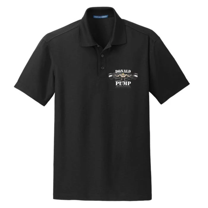 Donald Pump Make America Strong Again Dry Zone Grid Performance Polo