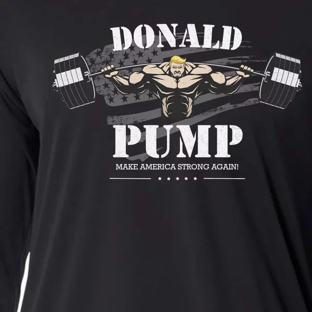 Donald Pump Make America Strong Again Cooling Performance Long Sleeve Crew